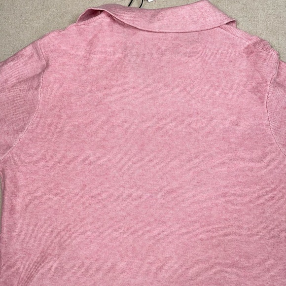 Kenneth Cole New York Polo Sweater Shirt Men's Size M Pink Heathered Knit - Picture 3 of 12